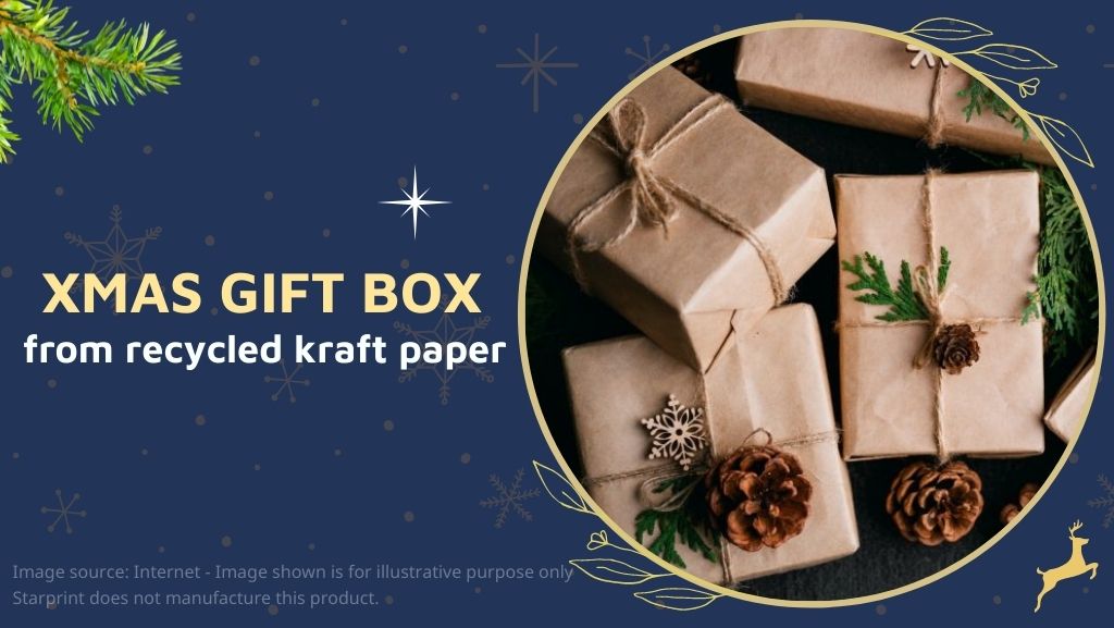 gift box from recycled kraft paper