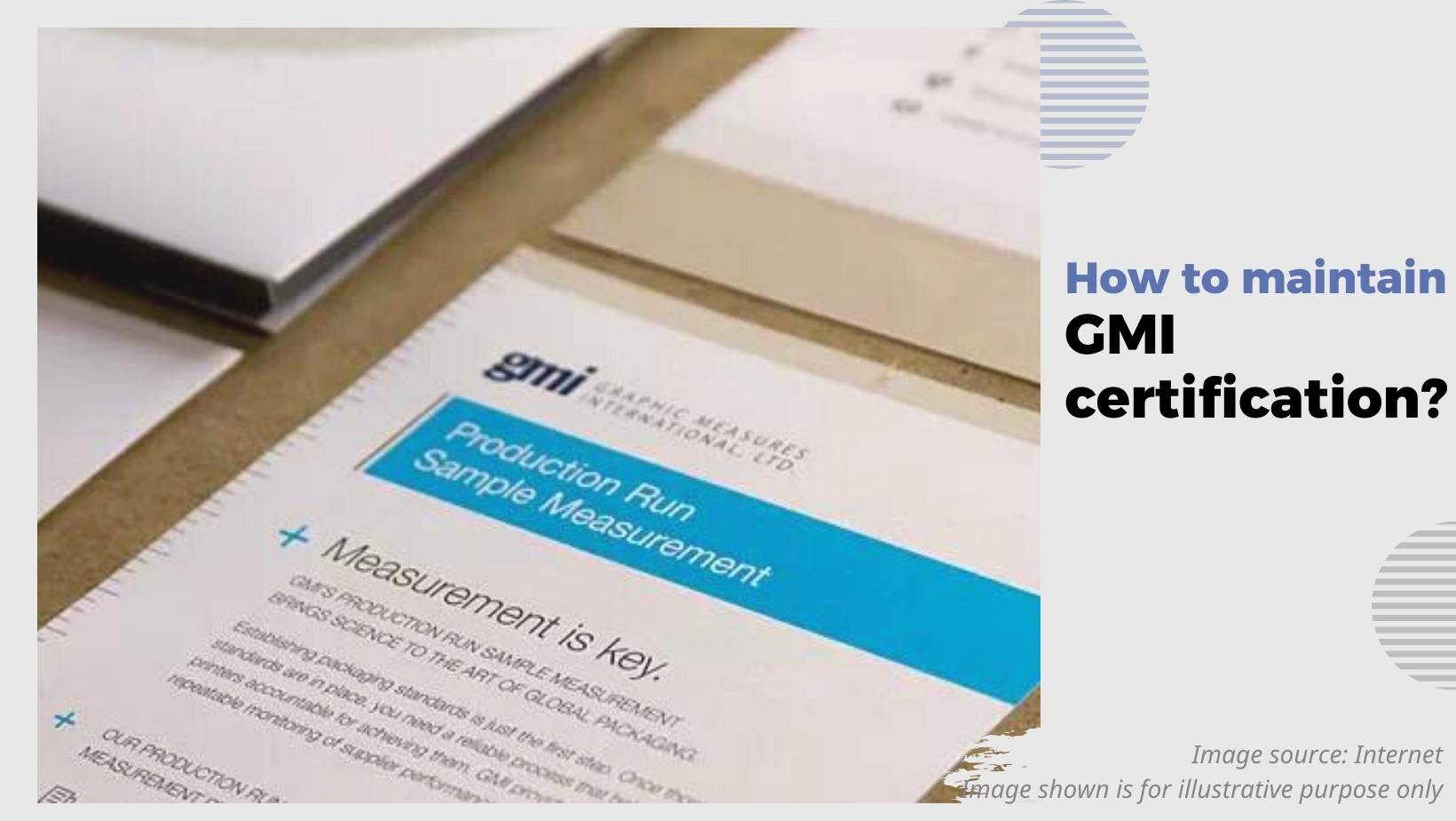 maintain certificate of Graphic Measures International