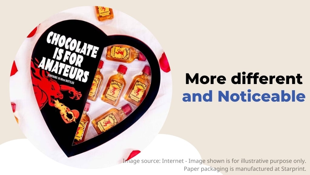 different and noticeable heart shape box heart shape packaging complicated structure design