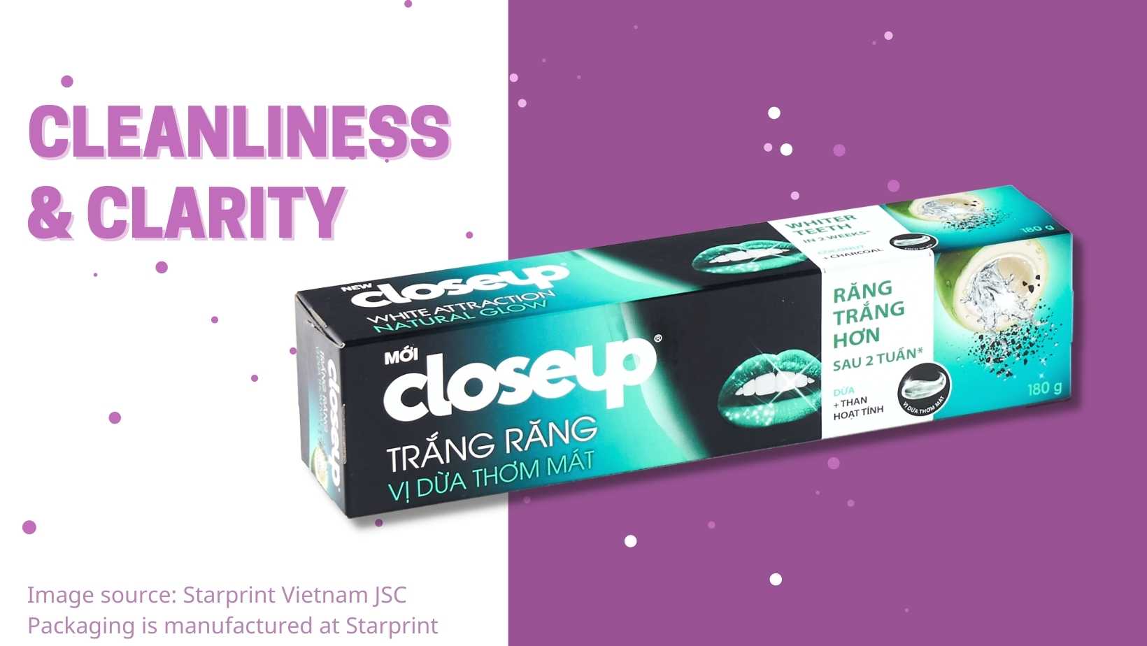 Cleanliness & Clarity printed packaging