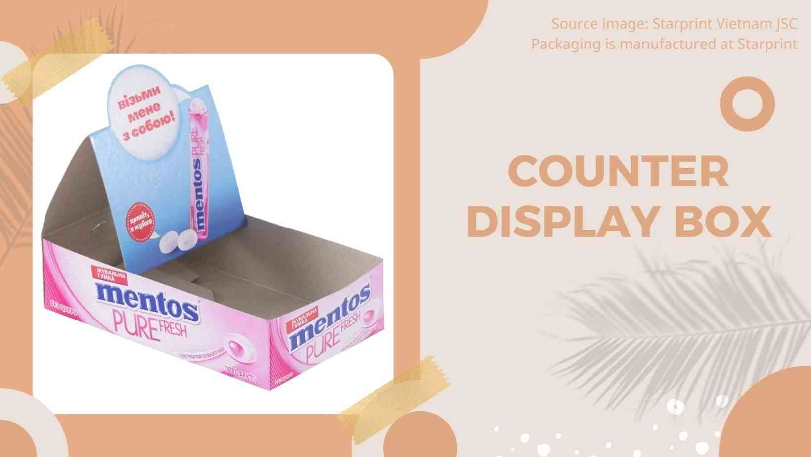 Hộp trưng bày tại quầy