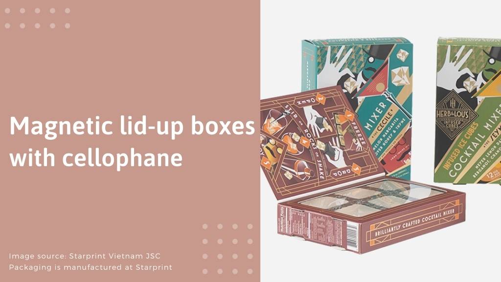 an extra layer of cellophane on the surface of products that consumers can see the contents inside